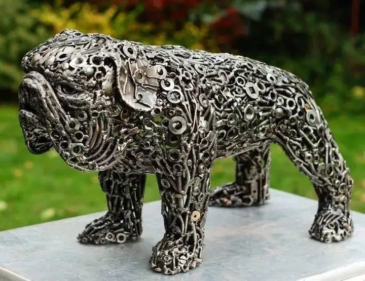 White Metal Abstract Sculptures Animal Abstract Ornaments