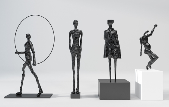 Ruimte Decoratie Metalen kunst Beelden ballon Stijl Figuur Op maat