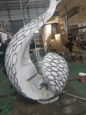 Persoonlijke EPS-sculpturen van roestvrij staal witte kleur